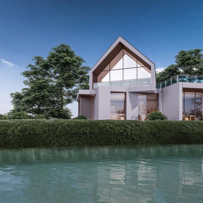 3d rendering illustration modern house 1